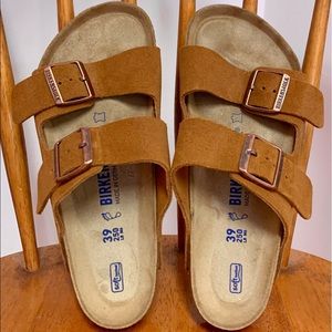 Birkenstock Women's Arizona Soft Footbed Suede Leather Sandal